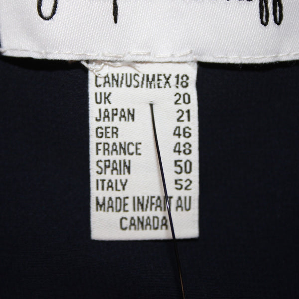 Joseph Ribkoff Dress NEW Sz 18 Navy Blue Embroidered Lined 100% Poly Dress