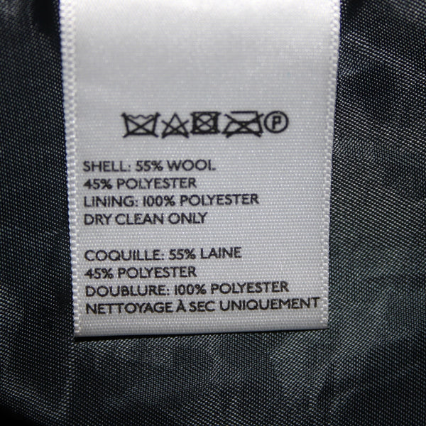 Your Neighbors Sz XL Black White Collared Pockets Lined Wool Polyester Coat