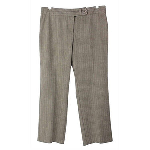 Sag Harbor Sz 18 x 32" Brown Beige Poly Ray Spandex Nylon Herringbone Pant