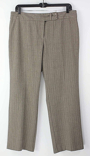 Sag Harbor Sz 18 x 32" Brown Beige Poly Ray Spandex Nylon Herringbone Pant