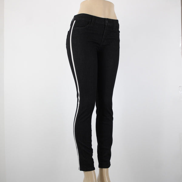 Siwy NEW $63 Sz 26 x 29 Black White Stripe Pockets Cotton Polyester Jeans