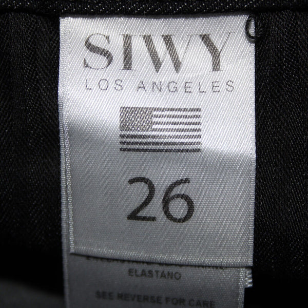 Siwy NEW $63 Sz 26 x 29 Black White Stripe Pockets Cotton Polyester Jeans