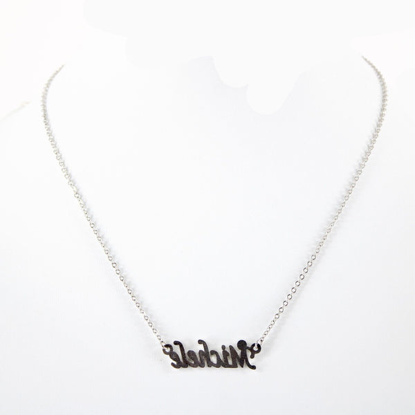 MICHELE NEW Silvertone Rhinestone Accent 14.5" w 4.5" Multi Ring Ext Necklace