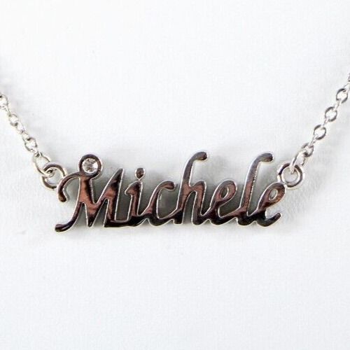 MICHELE NEW Silvertone Rhinestone Accent 14.5" w 4.5" Multi Ring Ext Necklace