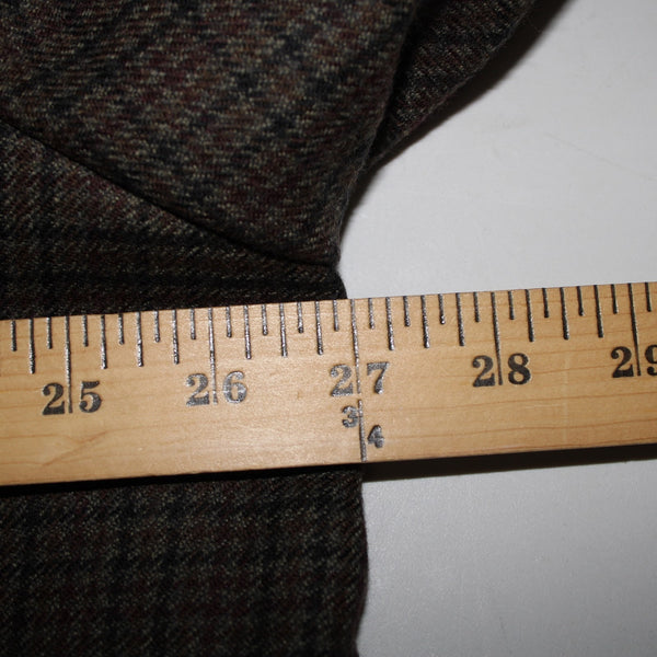 Lauren Ralph Lauren Blazer Jacket Sz 52 R Brown Black Plaid Two Button 100% Wool