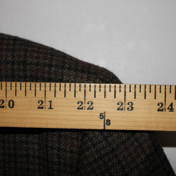 Lauren Ralph Lauren Blazer Jacket Sz 52 R Brown Black Plaid Two Button 100% Wool