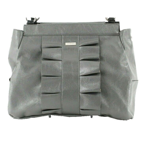 Miche Donna 12" x 15" Gray Vegan Leather Ruffle Detail Purse Cover