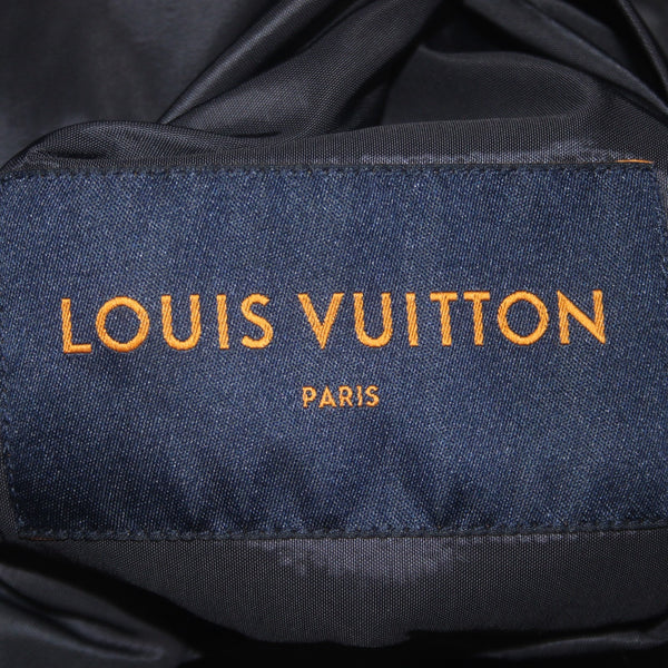 Louis Vuitton Jacket TC 1256420 Sz 48 Navy Blue Reversible Logo 100% Polyamide
