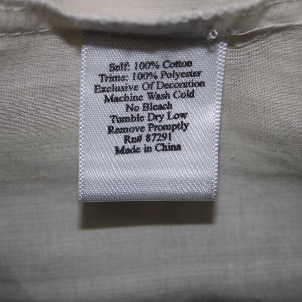 Johnny Was Sz M Cream Embroidered V Neck Flowy Cotton Polyester Top