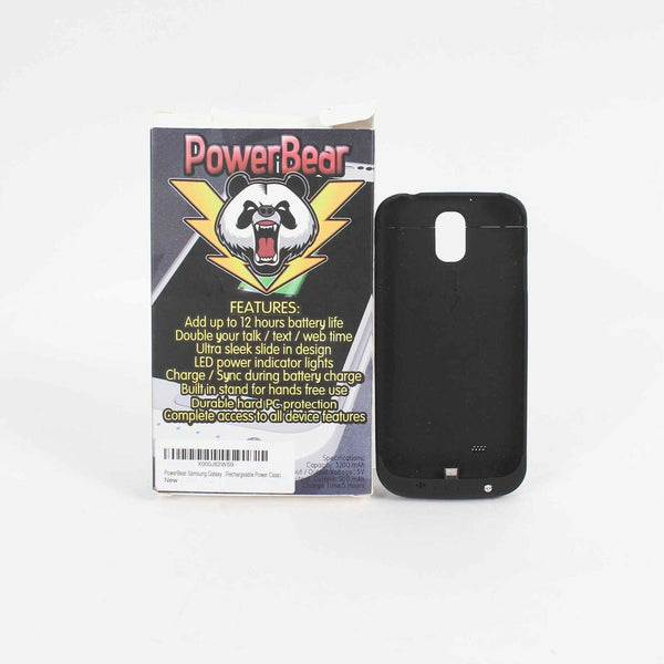 Power Bear Galaxy S4 Black Rechargeable Power Case