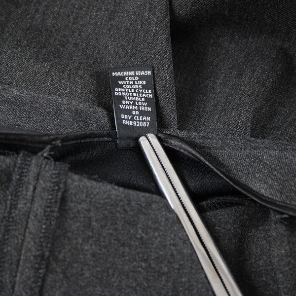 Saks Fifth Ave NEW $178 Melissa Sz 16W x 32 Charcoal Black Poly Viscose Pant