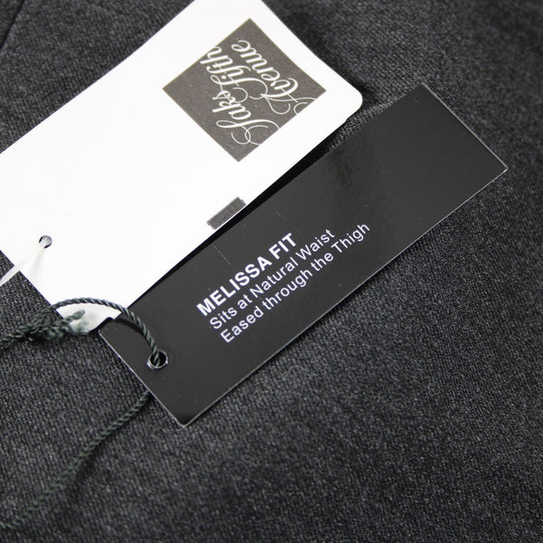 Saks Fifth Ave NEW $178 Melissa Sz 16W x 32 Charcoal Black Poly Viscose Pant