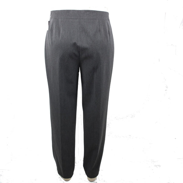 Saks Fifth Ave NEW $178 Melissa Sz 16W x 32 Charcoal Black Poly Viscose Pant