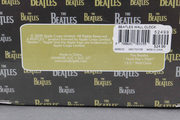 Vandor NEW The Beatles 2009 Hard Days Night 13.5" Wall Clock