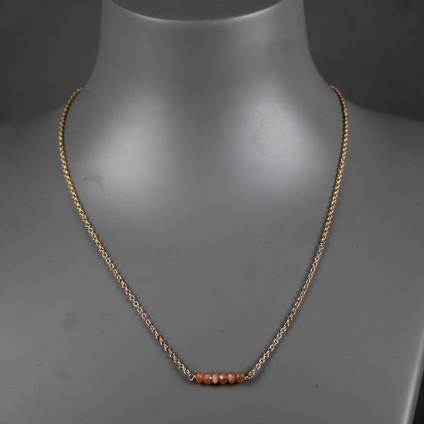 Kris Nations New 18K Yellow Gold Overlay Moonstone 16-18" Necklace