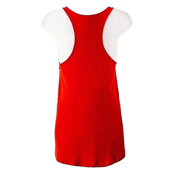 Velvet Sz P Rusty Orange Spandex Rayon Silk Applique Racerback Knit Top