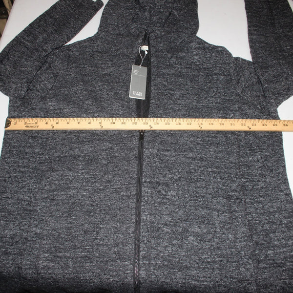 Eileen Fisher Jacket NEW $328 Sz 2X Charcoal Hooded Pockets Cotton Jacket