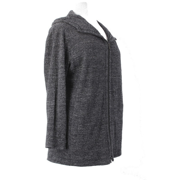 Eileen Fisher Jacket NEW $328 Sz 2X Charcoal Hooded Pockets Cotton Jacket