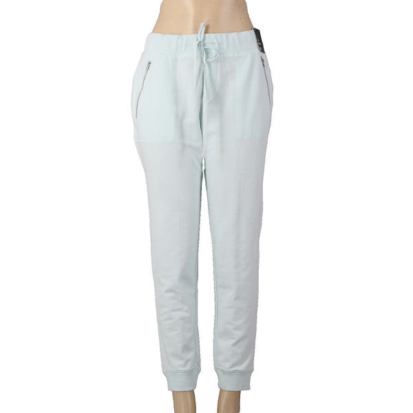 New York And Company AW Pant NEW $45 Sz M x 29 Aqua Blue Pockets Zip Cotton Poly