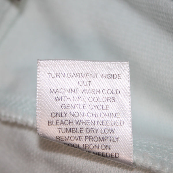 New York And Company AW Pant NEW $45 Sz M x 29 Aqua Blue Pockets Zip Cotton Poly