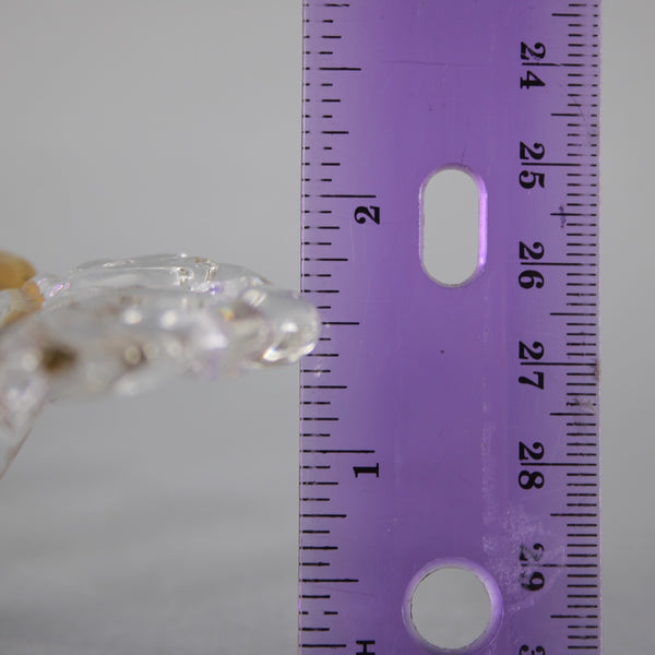 50th Anniversary Bon Bon Bowl Clear Crystal Gold Painted 50th Anniversary Bowl