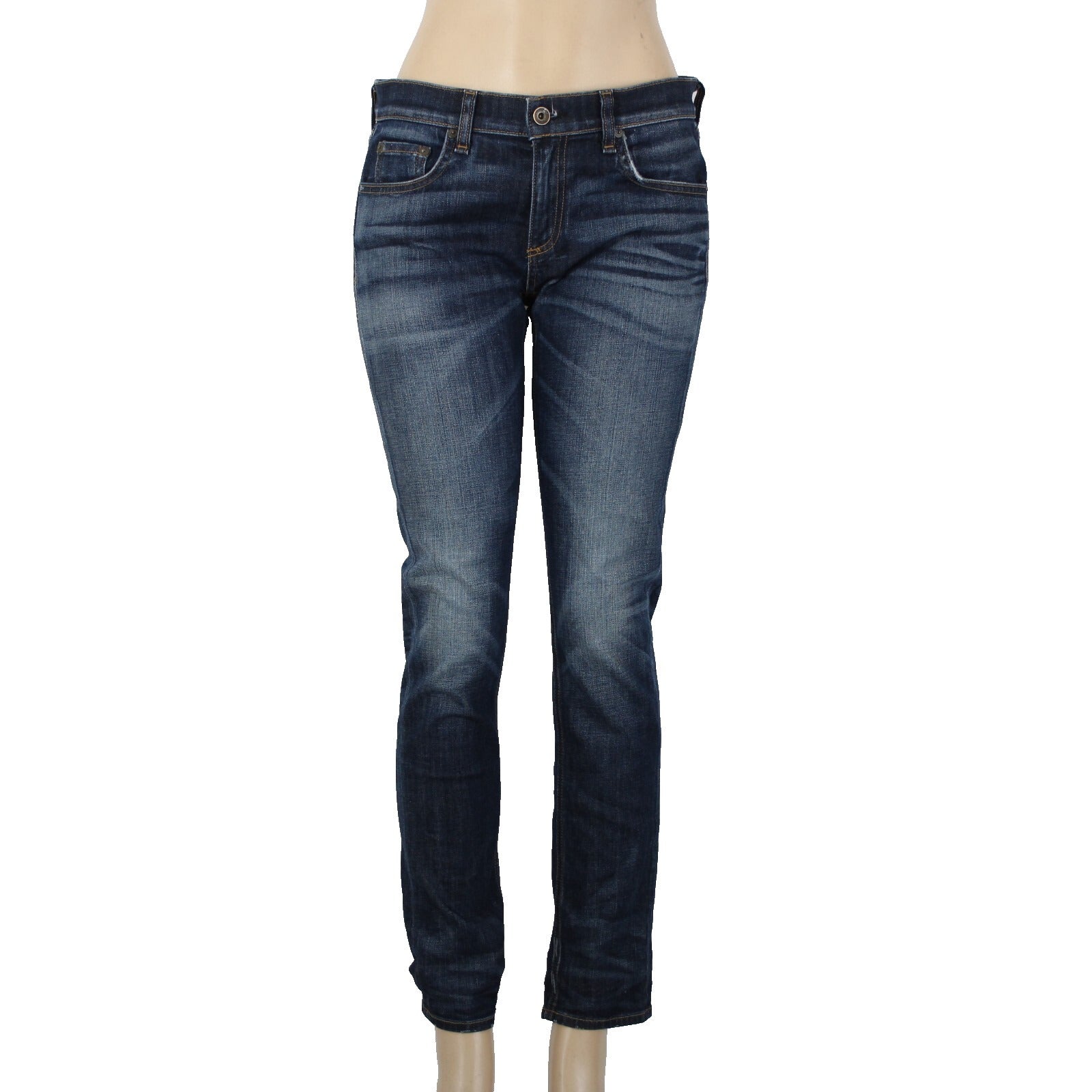 Rag Bone The Dre Sz 27 x 30 Blue Denim Straight Cotton Polyurethane Jeans