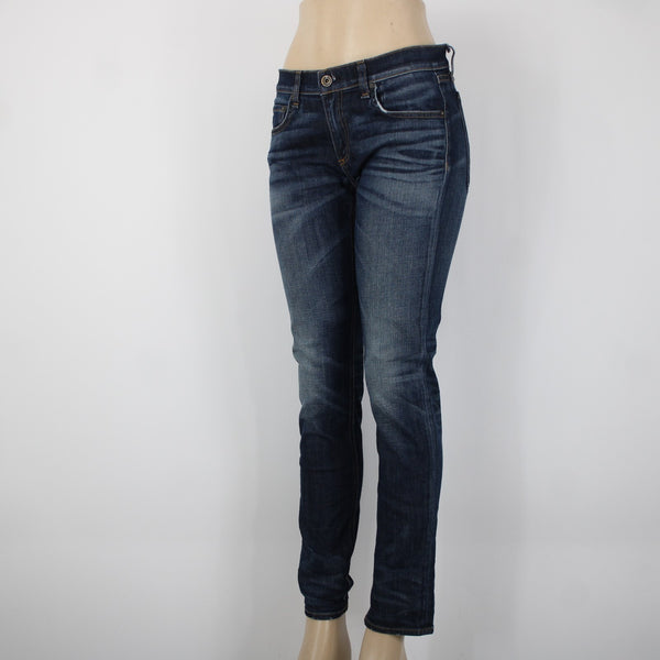 Rag Bone The Dre Sz 27 x 30 Blue Denim Straight Cotton Polyurethane Jeans