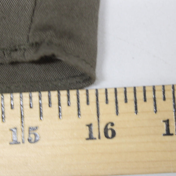 Catwalk Studio Pant NEW $40 Sz L x 31 Moss Green Pleated Sheer Cotton Poly Pant
