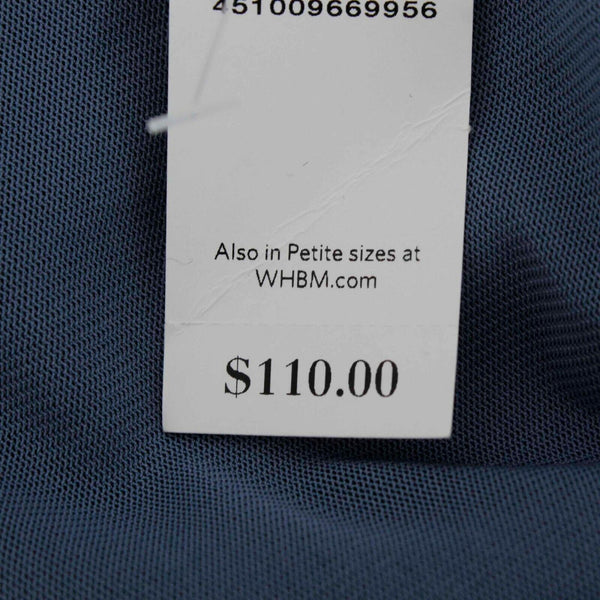 White House Black Market NEW $110 Sz S Blue Lined Lace Nylon Poly Top