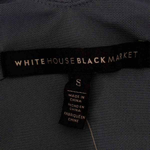 White House Black Market NEW $110 Sz S Blue Lined Lace Nylon Poly Top