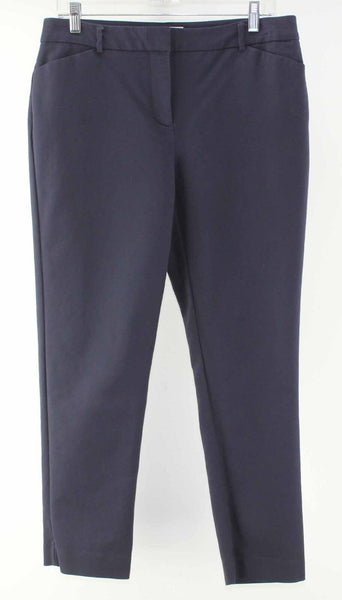 Charter Club Sz 8 X 26 Navy Classic Fit Cotton Nylon Spandex Crop Pant
