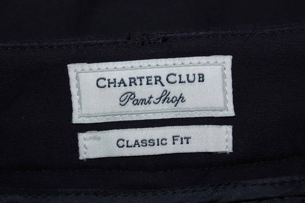 Charter Club Sz 8 X 26 Navy Classic Fit Cotton Nylon Spandex Crop Pant