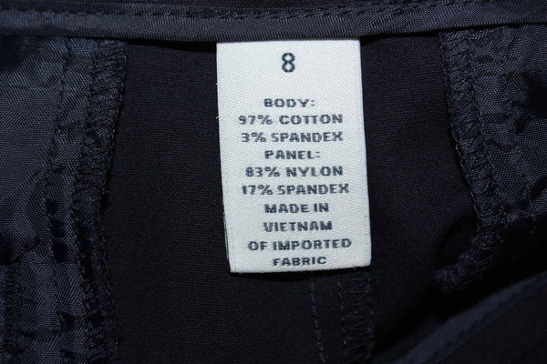 Charter Club Sz 8 X 26 Navy Classic Fit Cotton Nylon Spandex Crop Pant