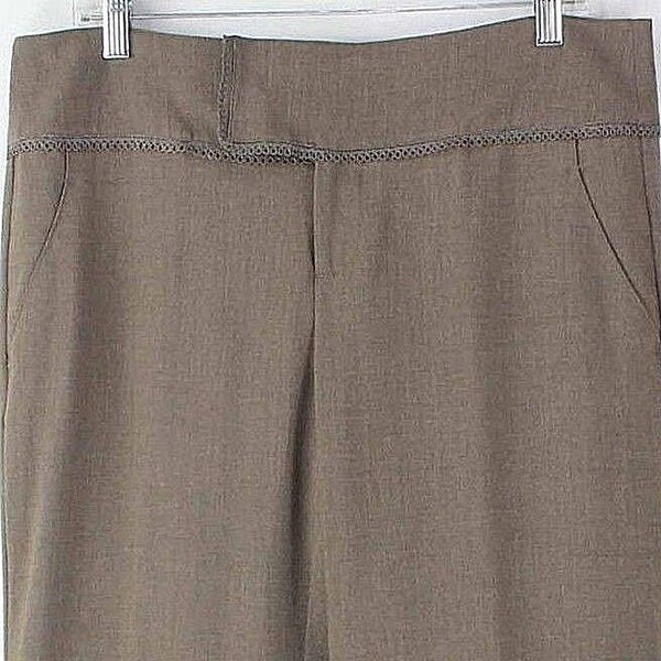 Chenault Sz 10 x 34 Brown Poly Rayon Spandex Acetate Lining Trouser Pant
