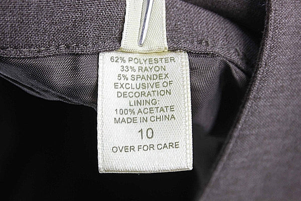Chenault Sz 10 x 34 Brown Poly Rayon Spandex Acetate Lining Trouser Pant