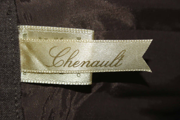 Chenault Sz 10 x 34 Brown Poly Rayon Spandex Acetate Lining Trouser Pant