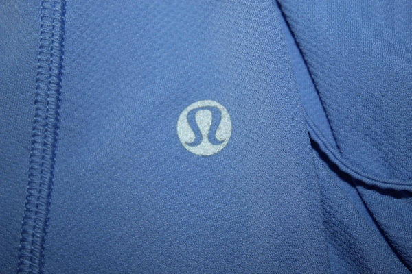 Lululemon Sz 6 Lt Blue Pleats Strappy Open Back Nylon Blend Activewear Top