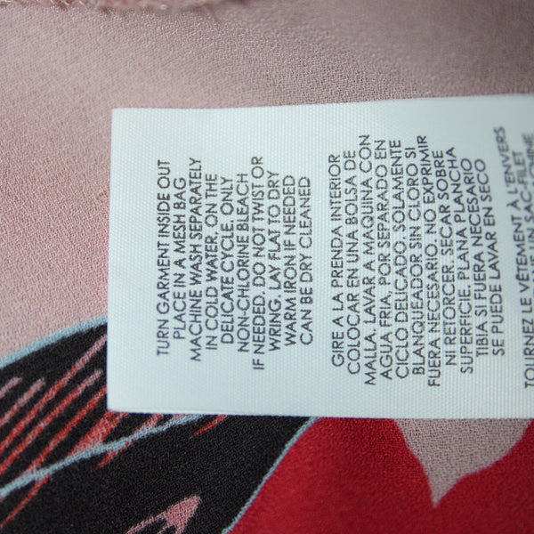 Cabi Sz M/L Pink Black Multi Color Floral 100% Polyester Wrap Sweater Wrap