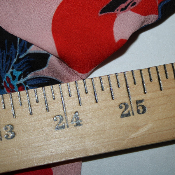 Cabi Sz M/L Pink Black Multi Color Floral 100% Polyester Wrap Sweater Wrap