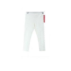 Fab Kids NEW Sz S 4/5 x 17" Ivory White Cotton Spandex Girls Leggings Pant
