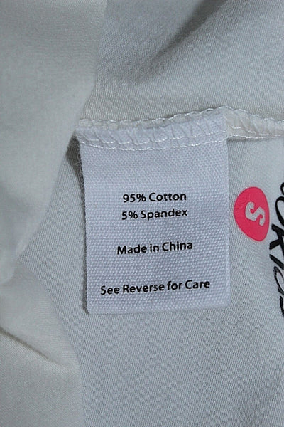 Fab Kids NEW Sz S 4/5 x 17" Ivory White Cotton Spandex Girls Leggings Pant
