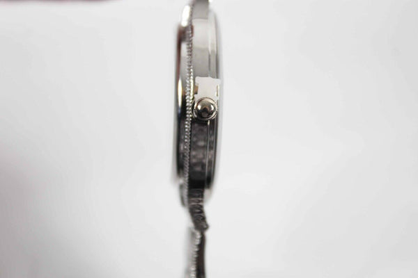 Geneva Quartz 8in Silvertone Stainless Steel Wrist Watch