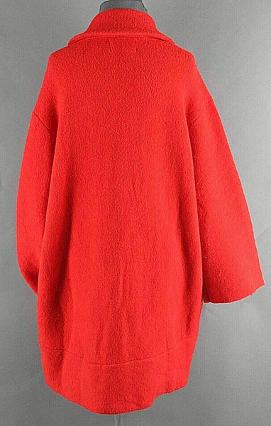 Moth NEW $198 Sz M Red One Button Stretchy Nylon Acrylic Wool Jacket Coat