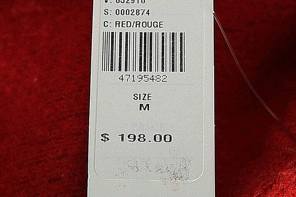 Moth NEW $198 Sz M Red One Button Stretchy Nylon Acrylic Wool Jacket Coat