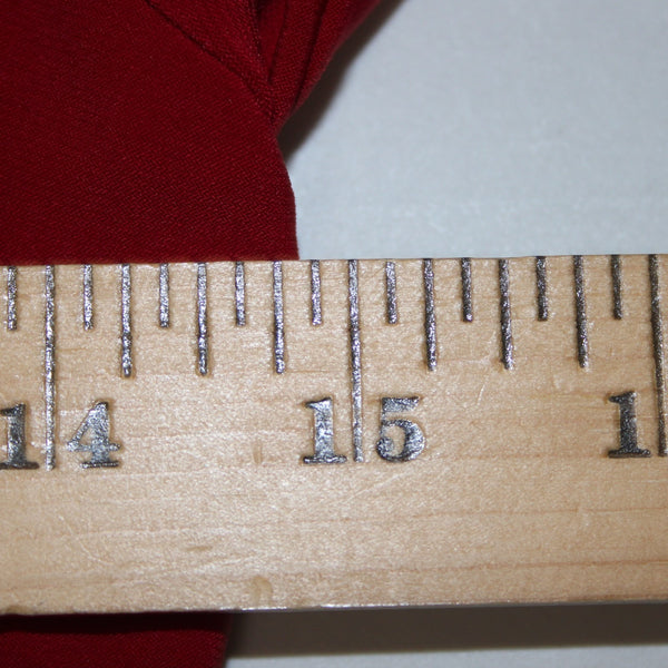 Joseph Ribkoff Dress Sz 6 Red V Neck 3/4 Sleeve Fit Flare Faux Wrap Poly Dress