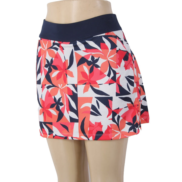 Callaway AW Skort Opti Dri Sz S Pink Navy White Elastic Waist Pull On 100% Poly
