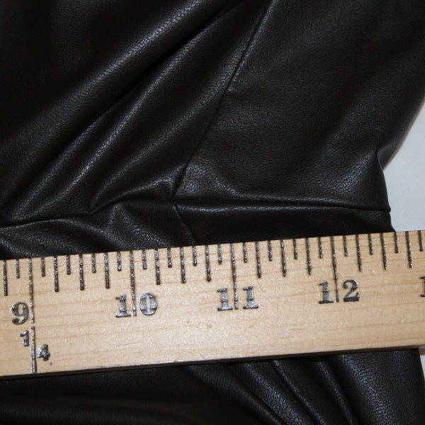 Worth Sz 14 Dark Brown Side Zipper Faux Leather Polyurethane Nylon 5 Pocket Pant