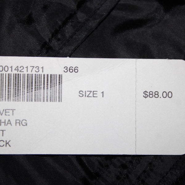 Chicos NEW $88 Vasha Sz 1 x 30 Black Velvet Wide Leg Rayon Silk Pant