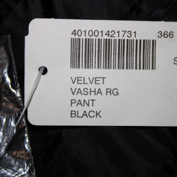 Chicos NEW $88 Vasha Sz 1 x 30 Black Velvet Wide Leg Rayon Silk Pant