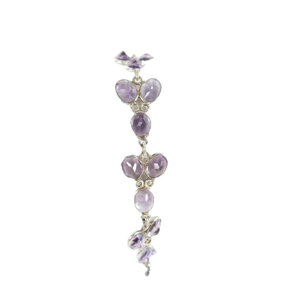 Tookalon Collection 8" Sterling Silver Amethyst Bracelet